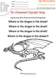dr-consonant-digraph-song-worksheet